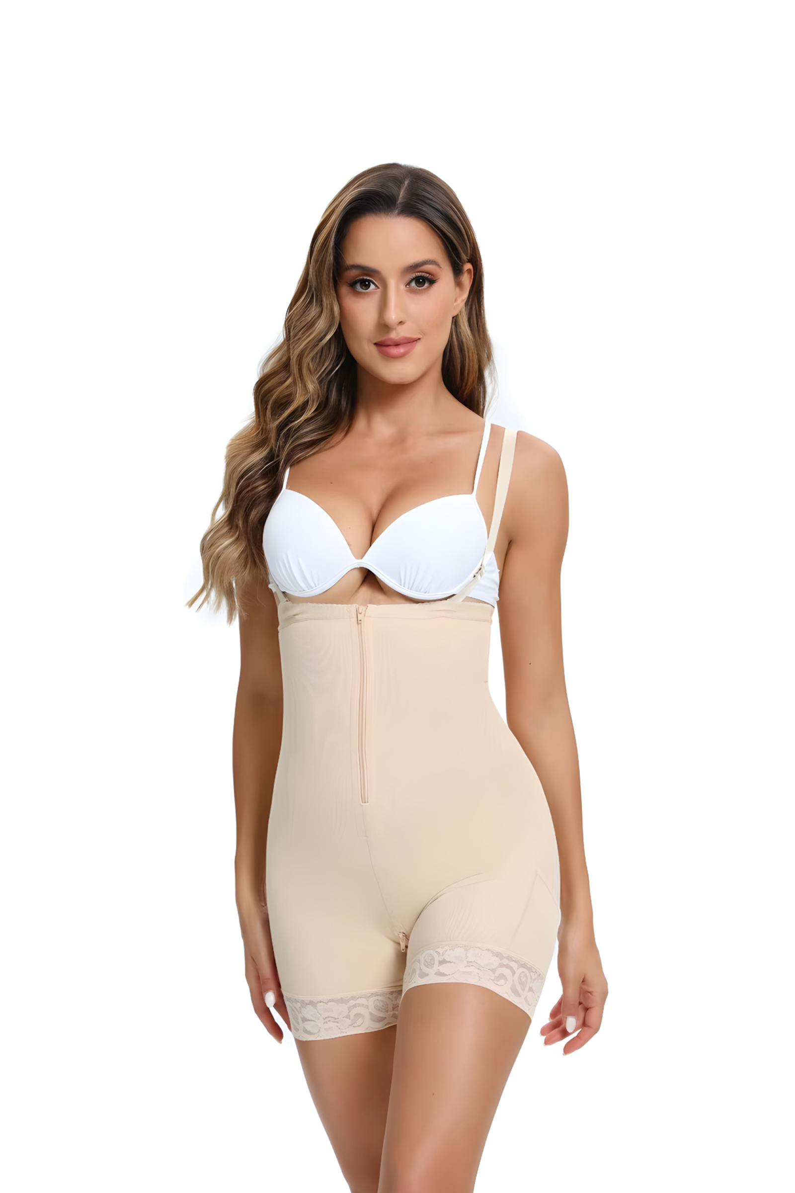 Figurformende bodyshorts med glidelås - Bilde 2