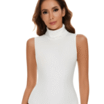 Høyhalset ermeløs body