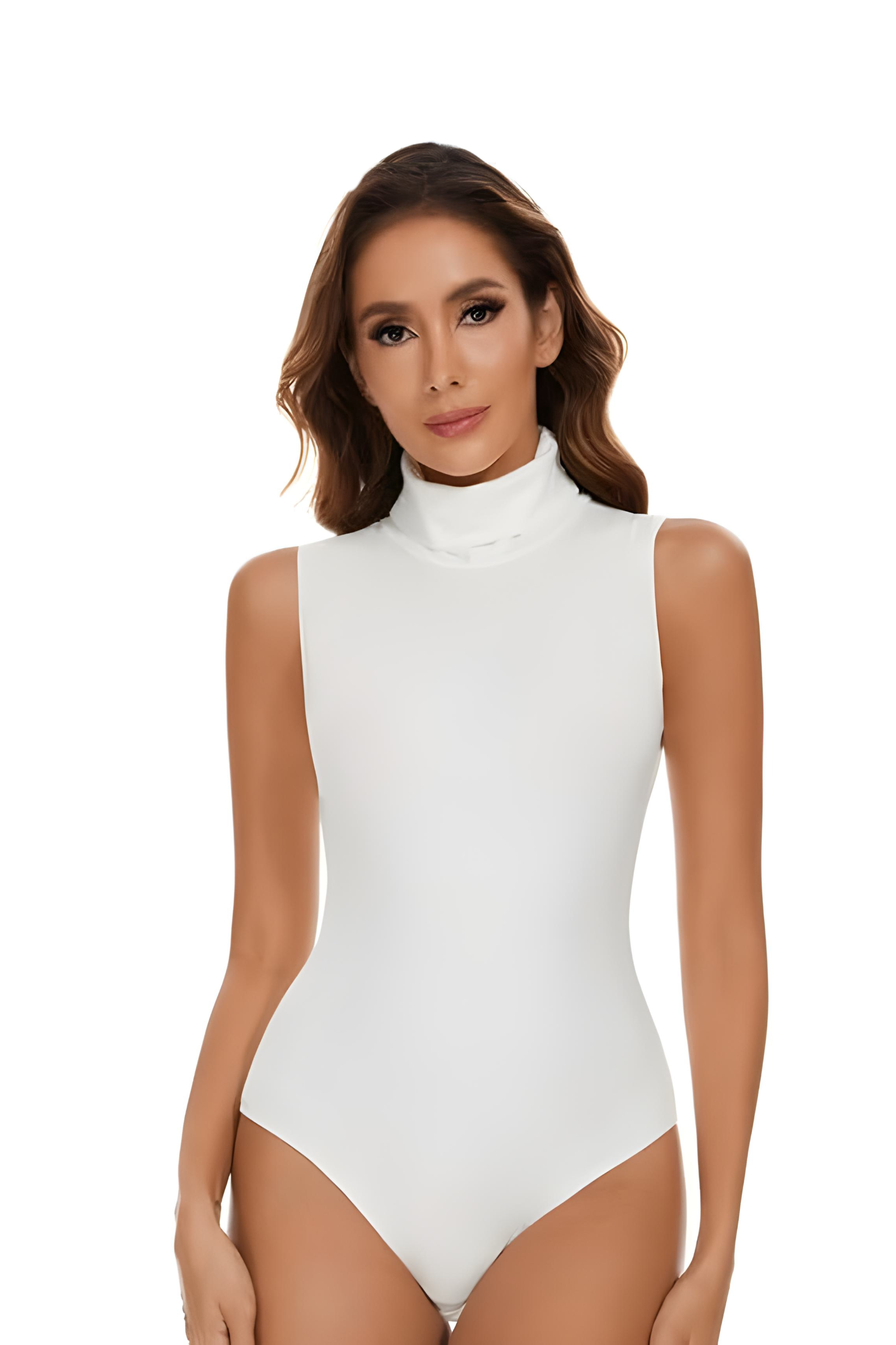 Høyhalset ermeløs body