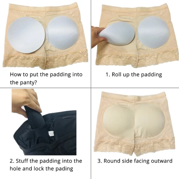 Shapewear-shorts med rumpeløft - Bilde 3