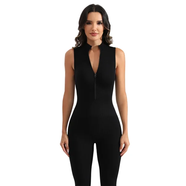 Svart Trenings jumpsuit med glidelås - Bilde 6
