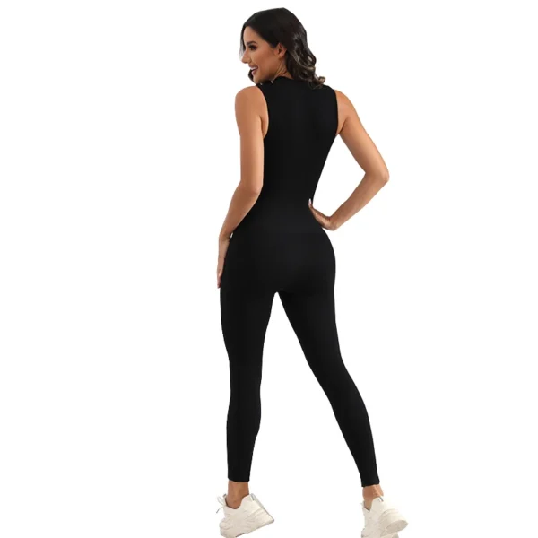 Svart Trenings jumpsuit med glidelås - Bilde 4