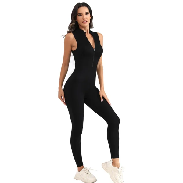 Svart Trenings jumpsuit med glidelås