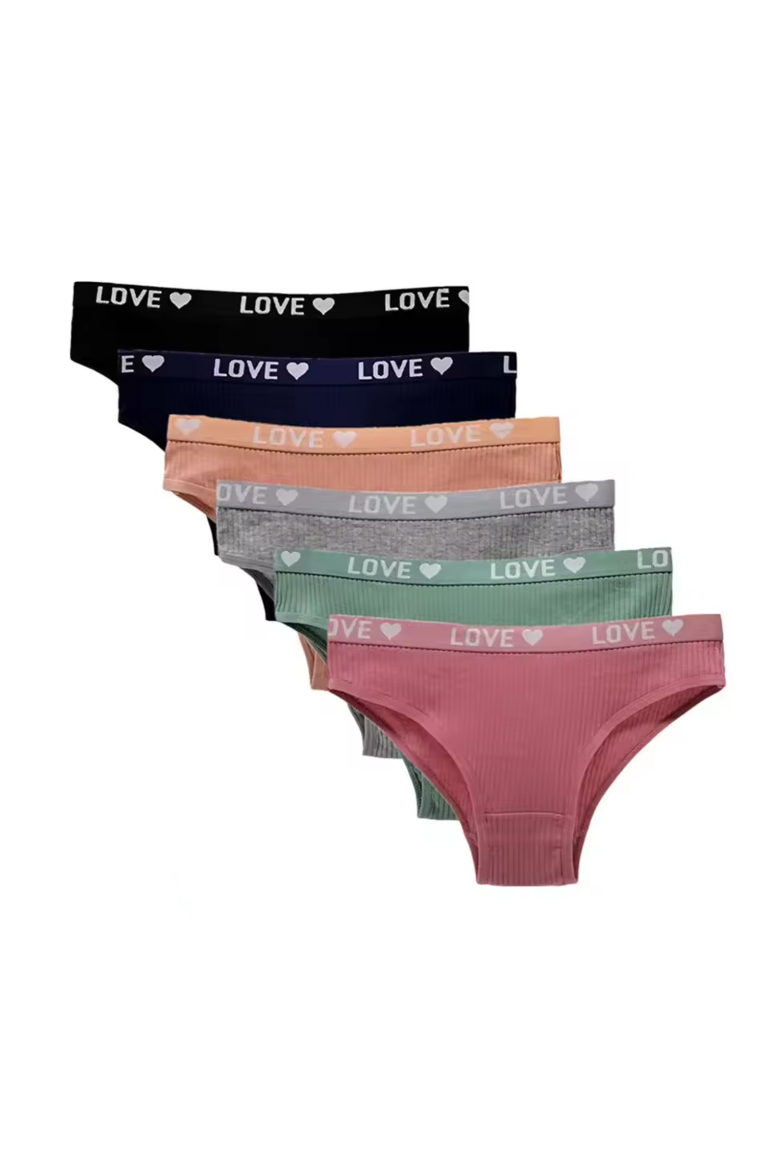 6-pk LOVE Bomullstruser