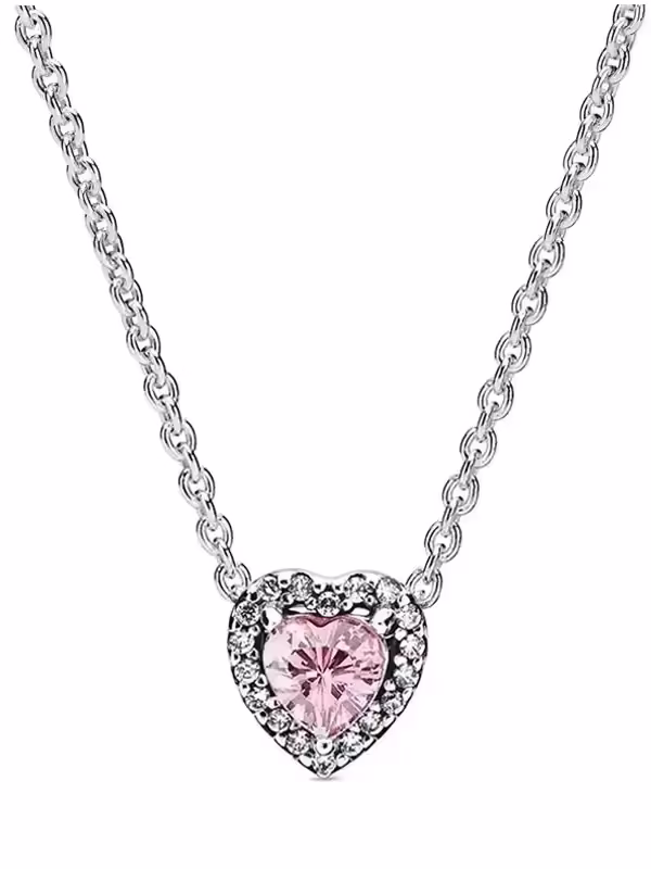 Sølvsmykke med hjerteanheng – glansfull rund design